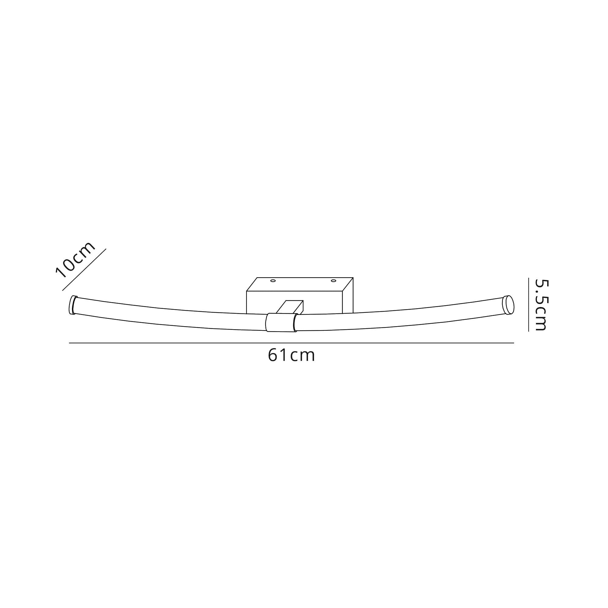 NL73789 Alta Bathroom Wall Lamp Large LED Polished Chrome