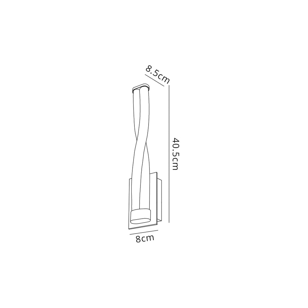 NL73889 Twill Bathroom Wall Lamp Small LED Polished Chrome