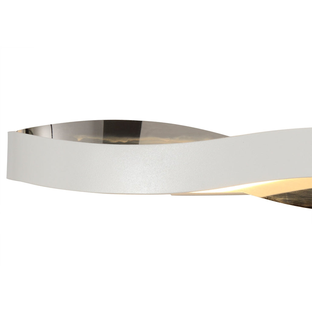 NL73909 Cube Wall Lamp LED Sand White/Polished Chrome