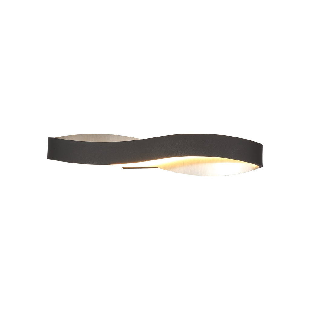 NL73919 Cube Wall Lamp LED Sand Anthracite/Satin Nickel