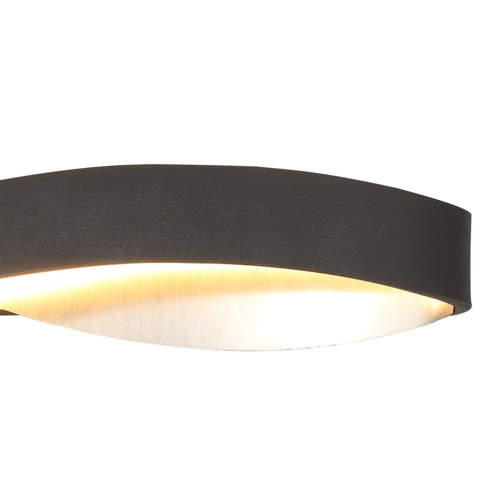 NL73919 Cube Wall Lamp LED Sand Anthracite/Satin Nickel