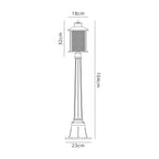 NL74329 Argon Outdoor Single Headed Post Lamp Antique Bronze/Clear Glass