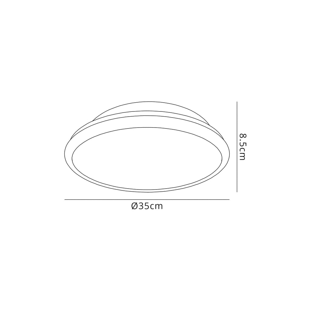 NL77519 Blat Bathroom Ceiling  Light LED Satin Nickel/Crystaline