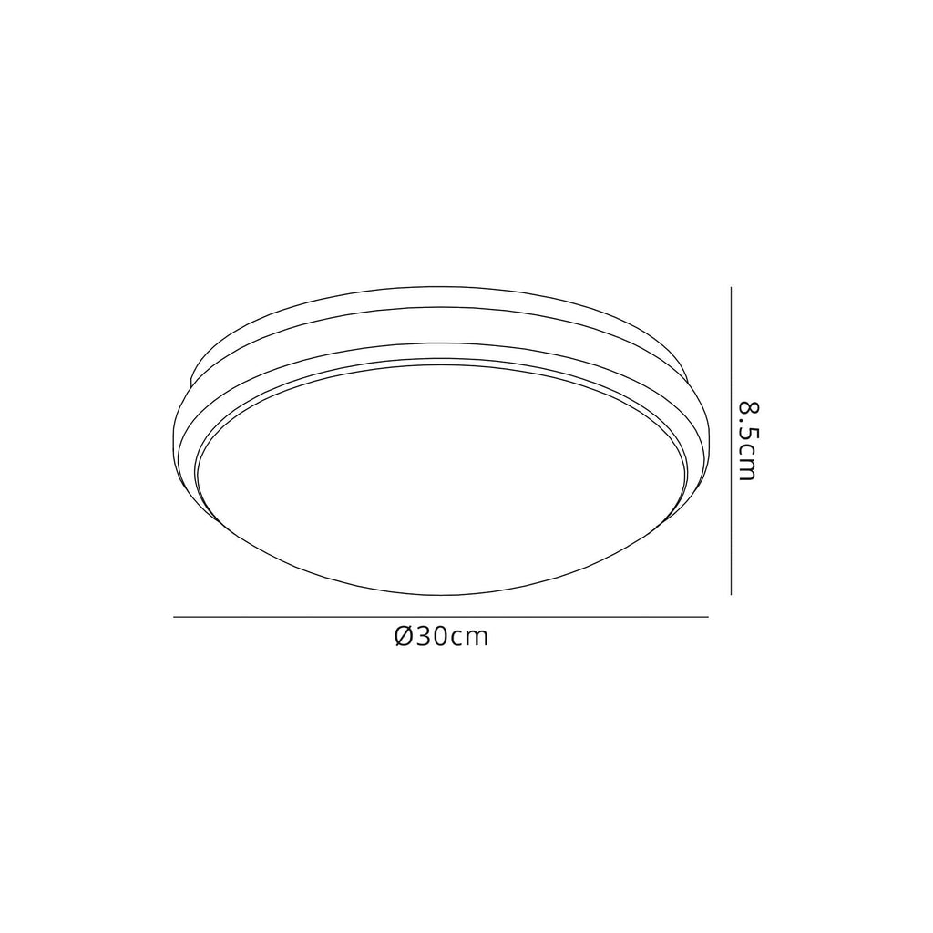NL77569 Mama Bathroom Ceiling  Light LED Satin Nickel/White