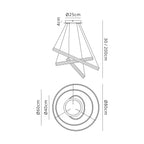 NL77709 Orla Pendant 3 Light LED Dimmable Matt White