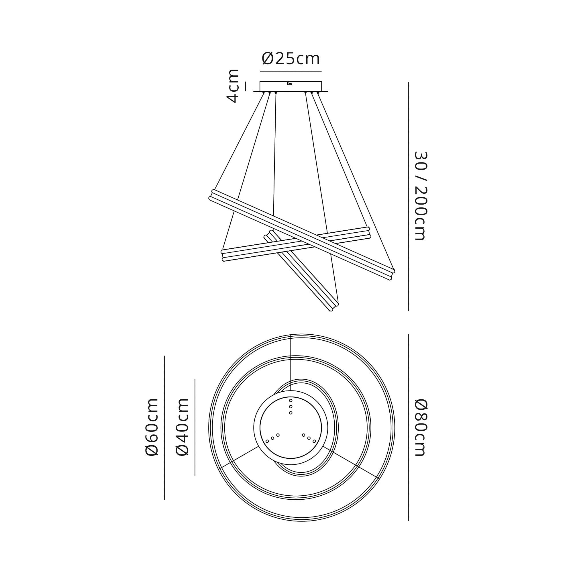 NL77709 Orla Pendant 3 Light LED Dimmable Matt White