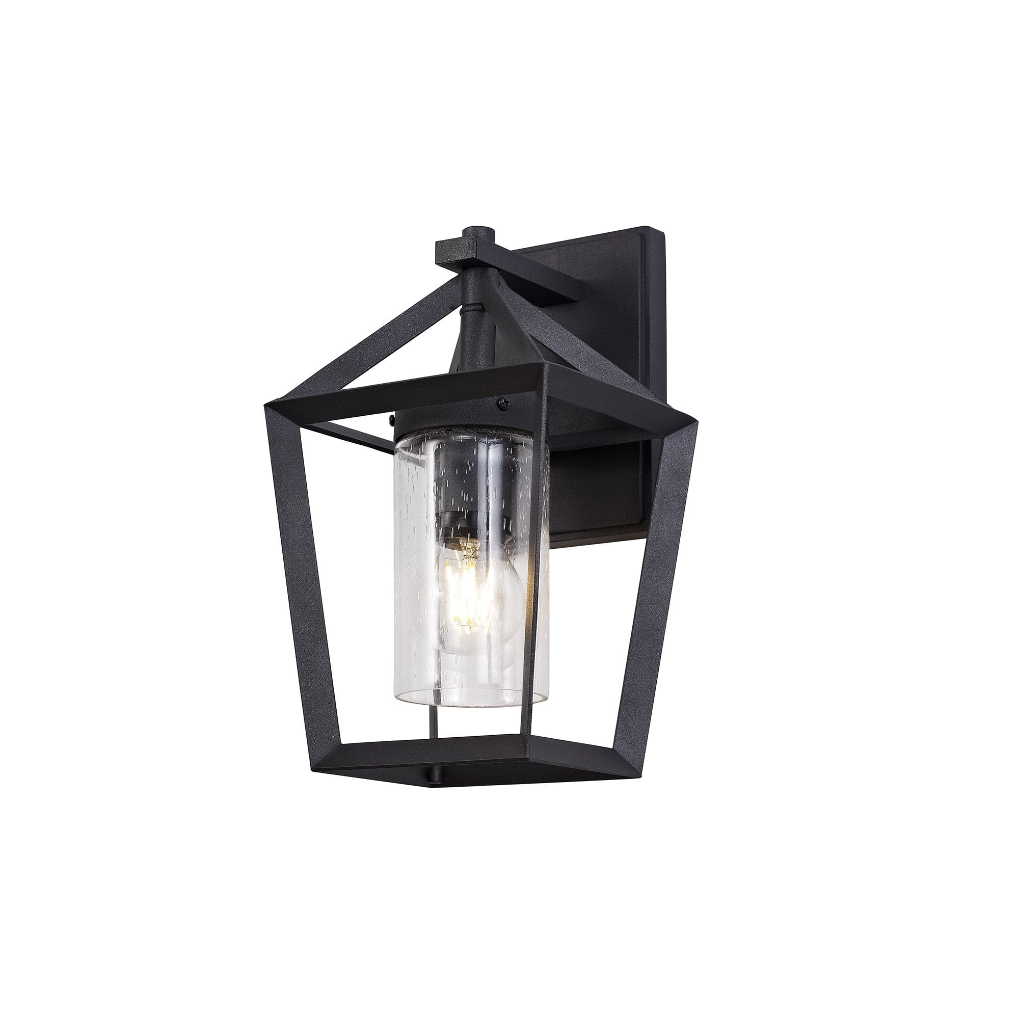 NL77809 Carma Outdoor Down Wall Lamp 1 Light Anthracite/Clear Rain Drop Effect Glass