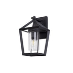 NL77809 Carma Outdoor Down Wall Lamp 1 Light Anthracite/Clear Rain Drop Effect Glass
