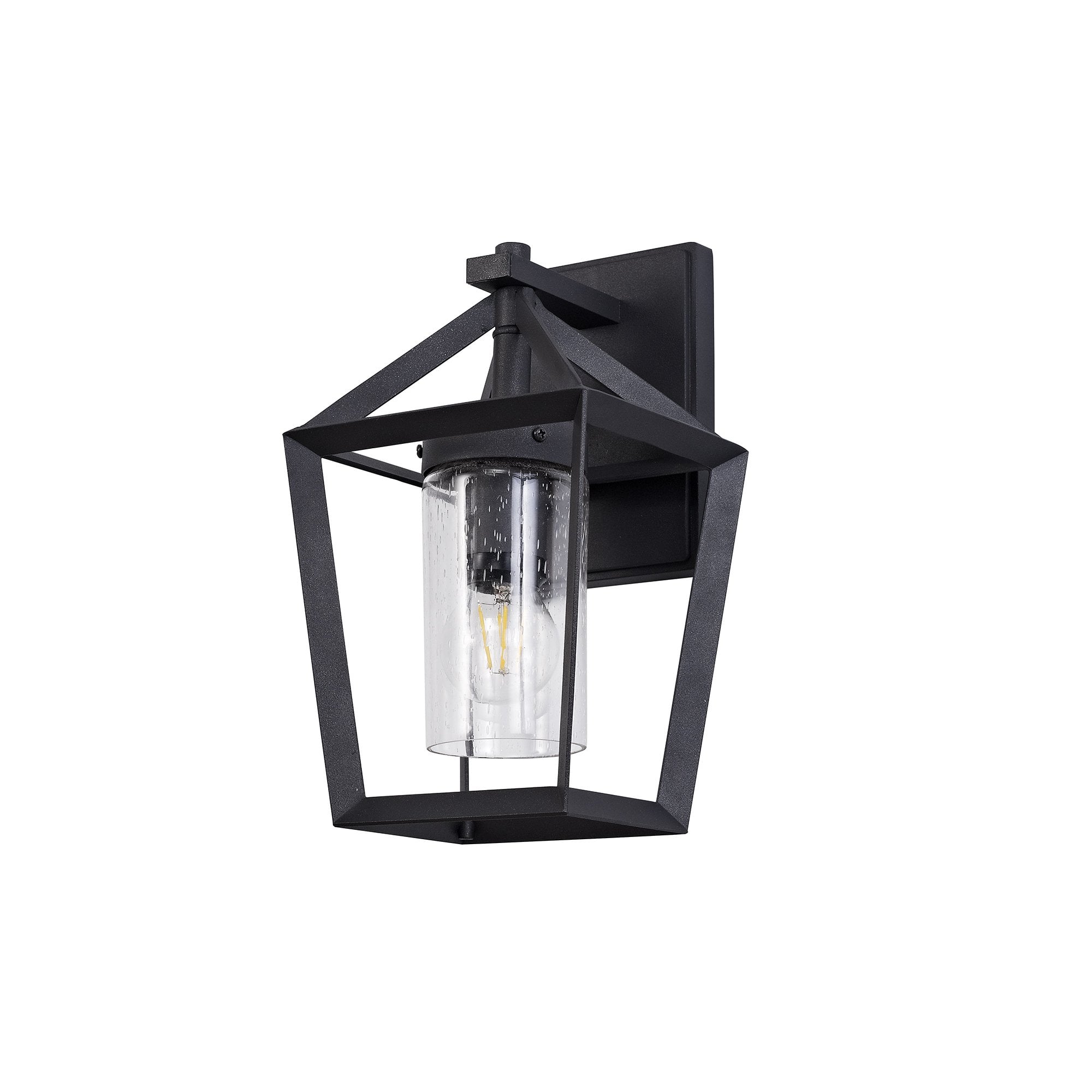 NL77809 Carma Outdoor Down Wall Lamp 1 Light Anthracite/Clear Rain Drop Effect Glass