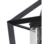 NL77809 Carma Outdoor Down Wall Lamp 1 Light Anthracite/Clear Rain Drop Effect Glass