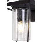 NL77809 Carma Outdoor Down Wall Lamp 1 Light Anthracite/Clear Rain Drop Effect Glass