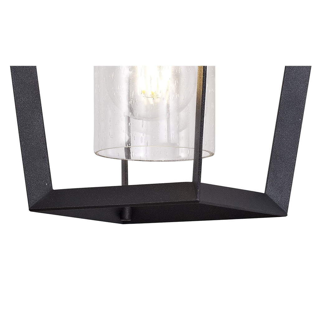 NL77809 Carma Outdoor Down Wall Lamp 1 Light Anthracite/Clear Rain Drop Effect Glass