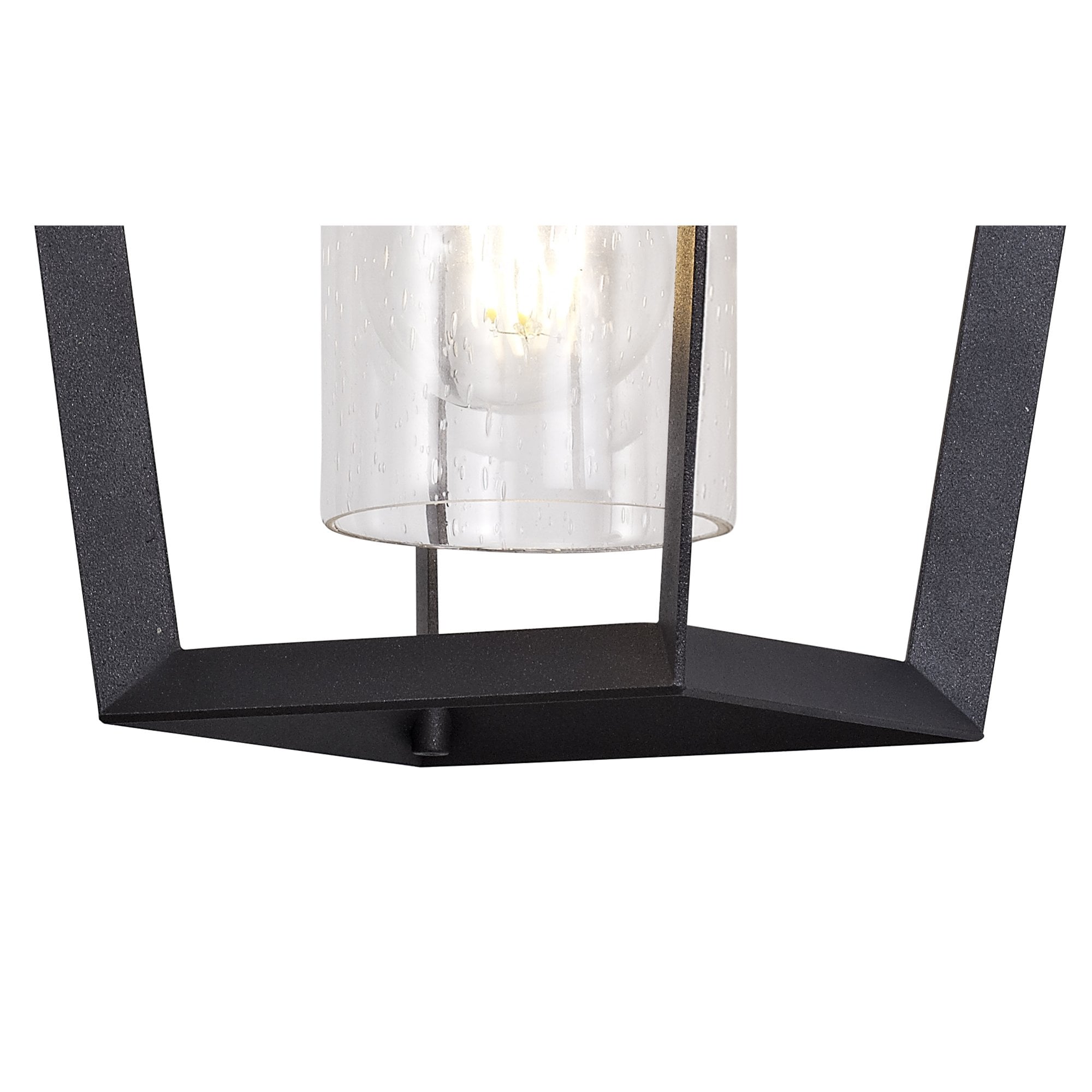 NL77809 Carma Outdoor Down Wall Lamp 1 Light Anthracite/Clear Rain Drop Effect Glass