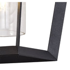NL77809 Carma Outdoor Down Wall Lamp 1 Light Anthracite/Clear Rain Drop Effect Glass