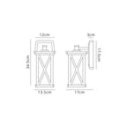 NL77829 Brena Outdoor Down Criss Cross Wall Lamp 1 Light Anthracite/Clear Glass