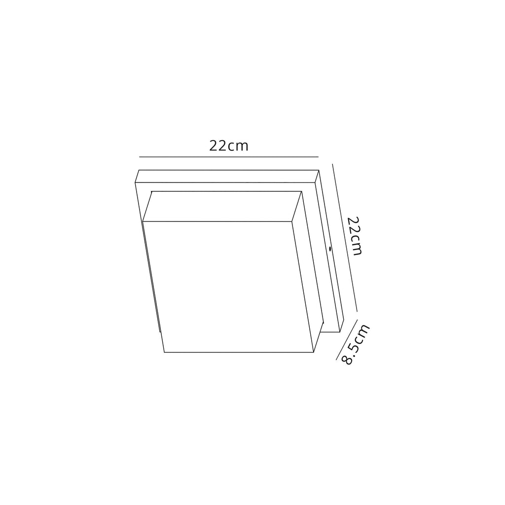 NL77839 Abb Outdoor Wall Lamp 2 Light Anthracite/Clear PC