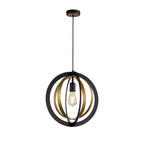 NL78229 Ria Pendant 1 Light Black/Satin Gold