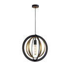 NL78229 Ria Pendant 1 Light Black/Satin Gold