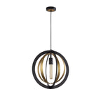 NL78229 Ria Pendant 1 Light Black/Satin Gold