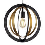 NL78229 Ria Pendant 1 Light Black/Satin Gold