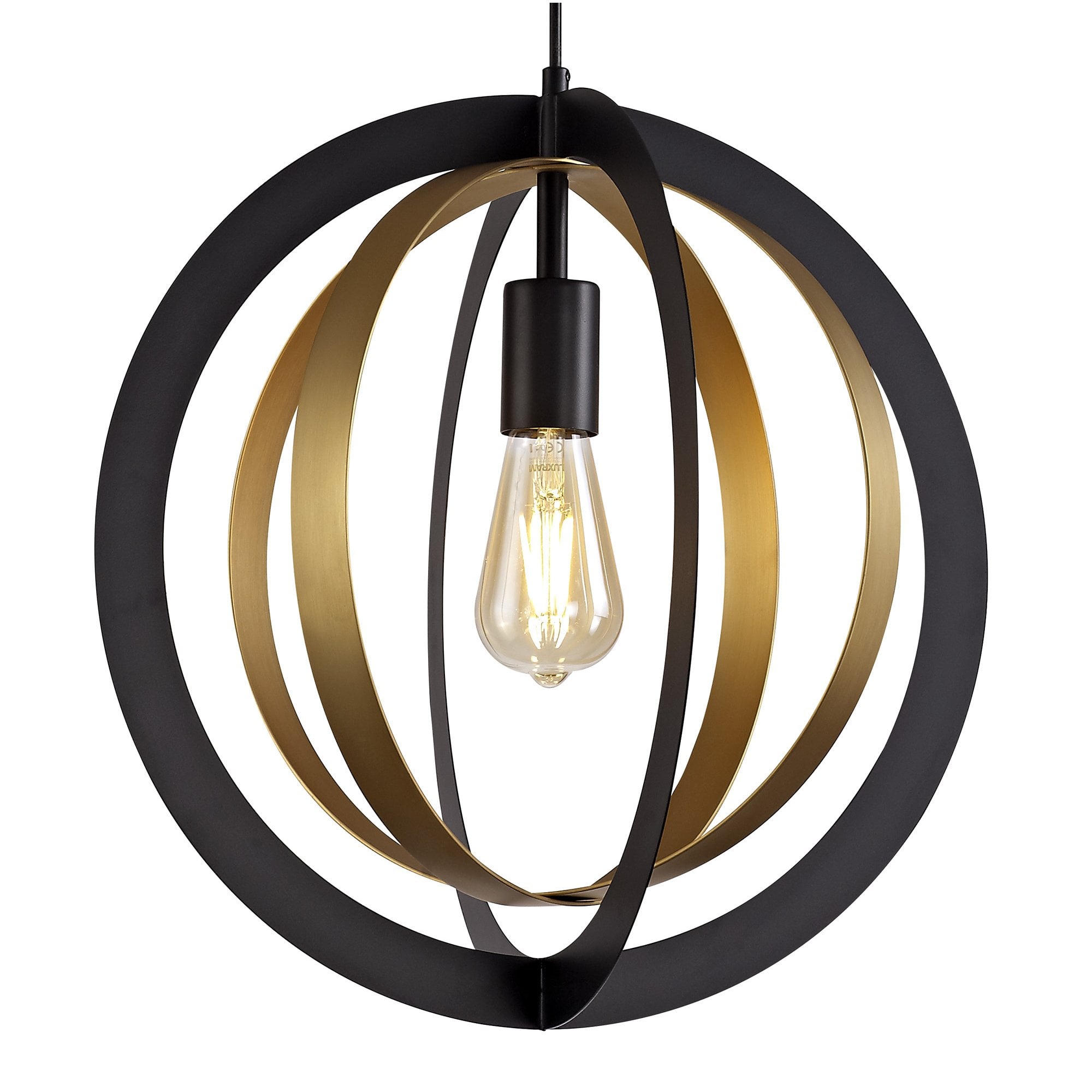 NL78229 Ria Pendant 1 Light Black/Satin Gold