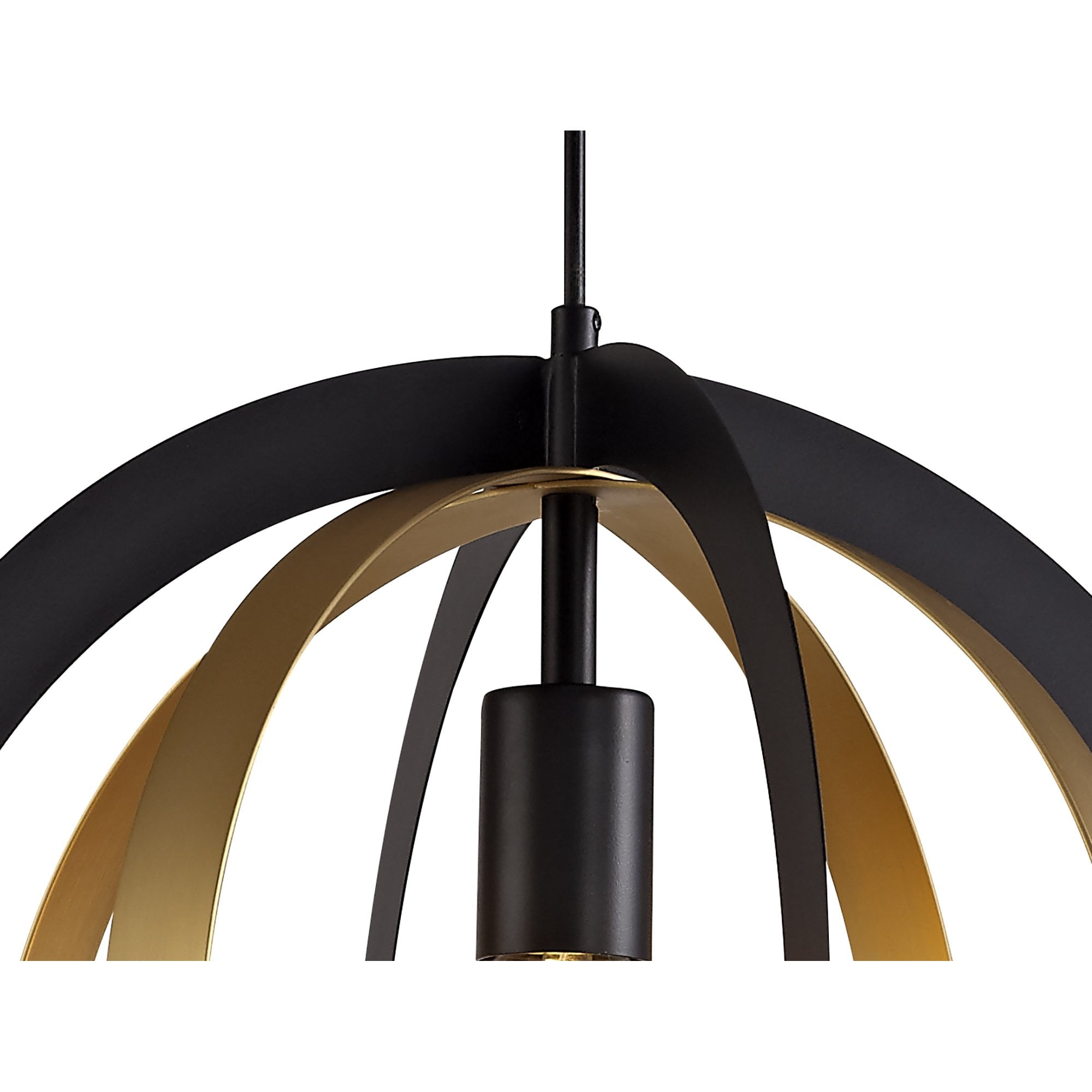 NL78229 Ria Pendant 1 Light Black/Satin Gold