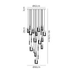 NL78629 Eski Pendant 5M 21LED  Light Polished Chrome