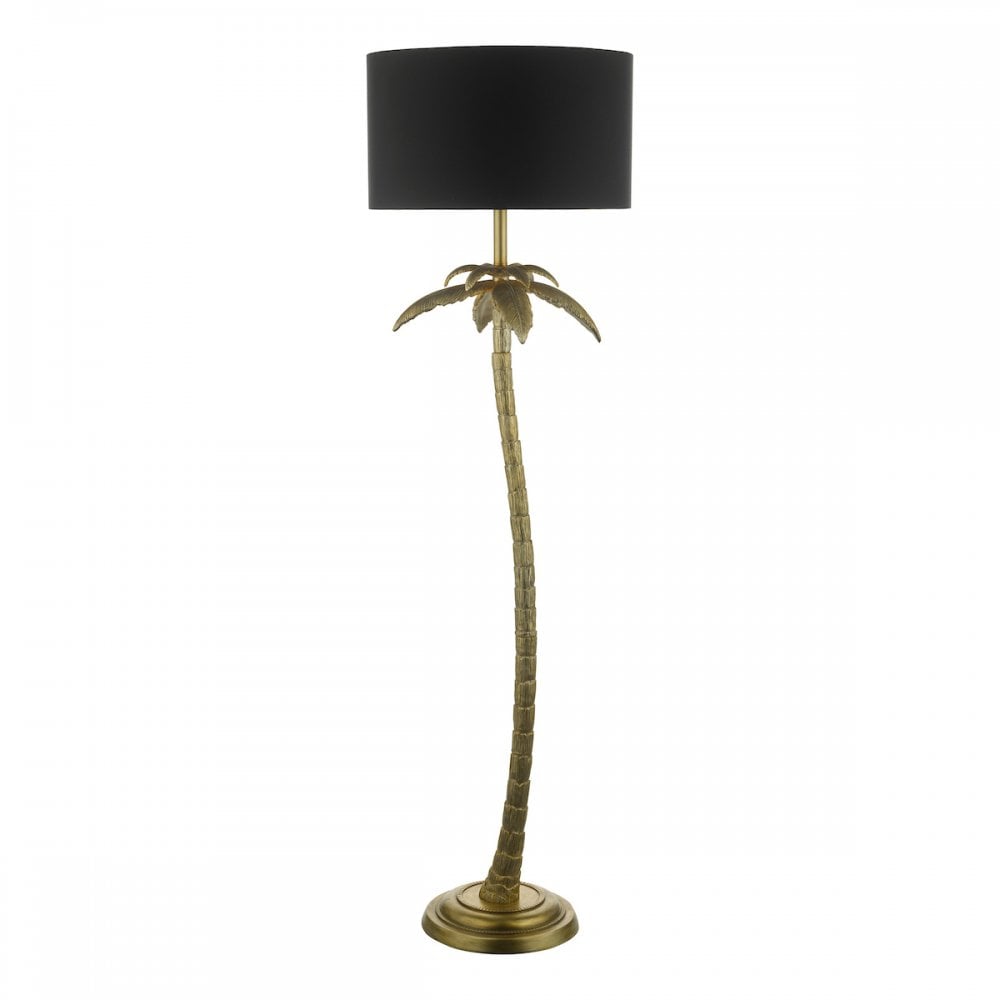Coco Floor  Lamp Antique Gold With Shade