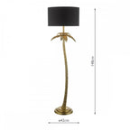 Dar COC4935 Coco Floor Lamp Antique Gold With Shade