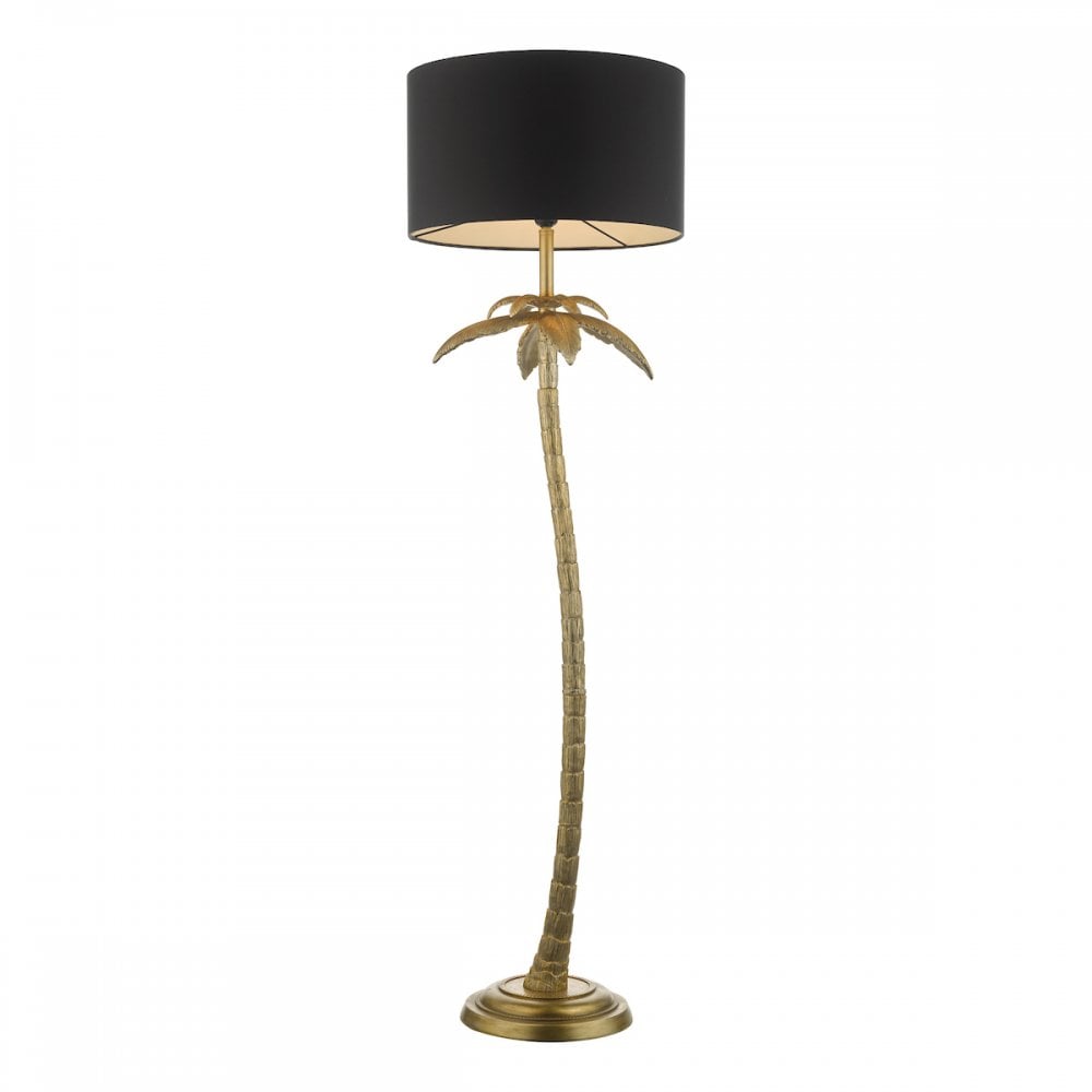 Coco Floor  Lamp Antique Gold With Shade