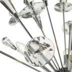 Dar EXO0850 Exodus 8 Light Pendant Polished Chrome Crystal