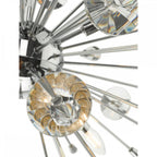 Dar EXO0850 Exodus 8 Light Pendant Polished Chrome Crystal