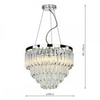 Dar FAM0538 Fame 5 Light Pendant Polished Chrome Glass