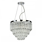 Dar FAM0538 Fame 5 Light Pendant Polished Chrome Glass