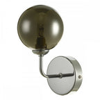 Dar FEY0750-01 Feya 1 Light Wall Light Polished Chrome Smoked Glass