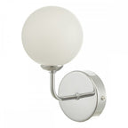 Dar FEY0750-02 Feya 1 Light Wall Light Polished Chrome Opal Glass