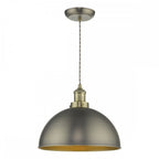 Dar GOV0161 Governor Pendant Antique Chrome Antique Brass