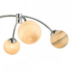 Dar IZZ0450-07 Izzy 4 Light Semi Flush Polished Chrome Swirl Glass