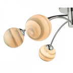 Dar IZZ0650-07 Izzy 6 Light Semi Flush Polished Chrome Swirl Glass