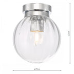 Dar KAV0150 Kavi Bathroom Flush Polished Chrome Glass