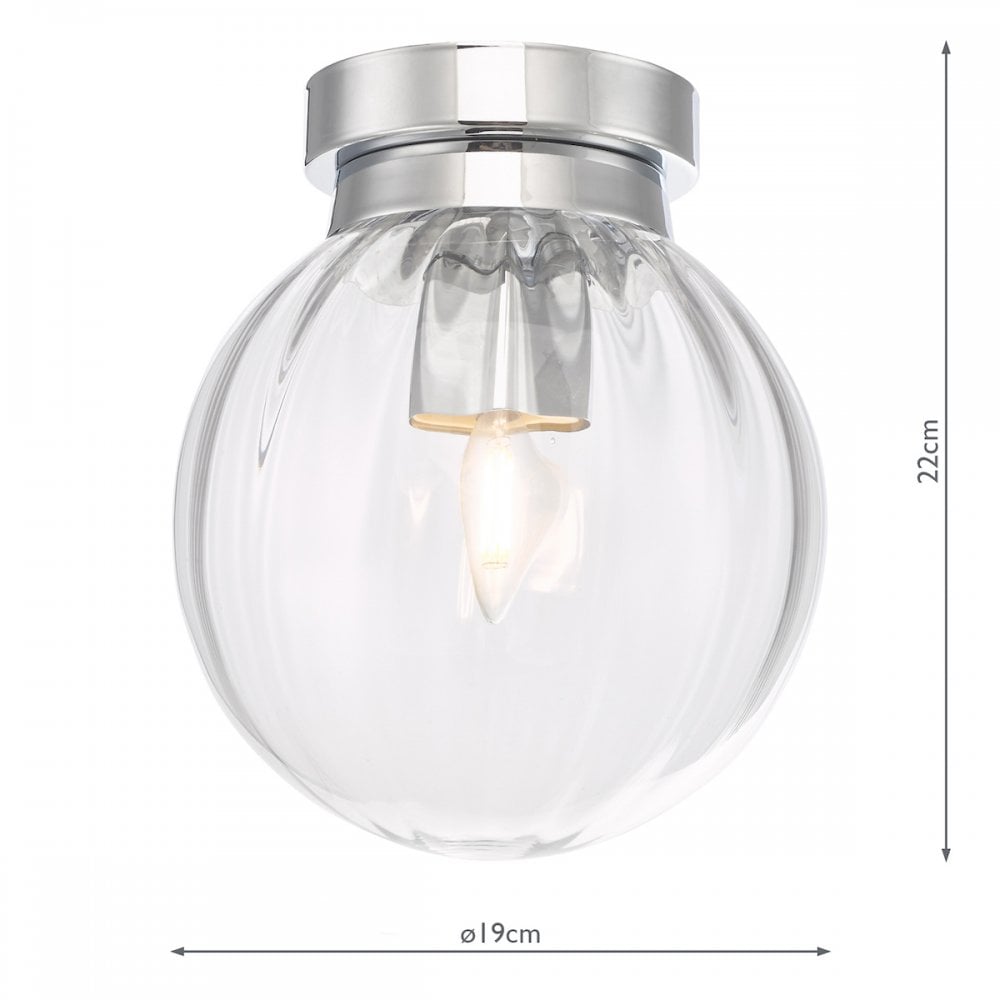 Kavi Bathroom Flush Polished Chrome Glass