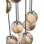 Dar MIK1250 Mikara 12 Light Cluster Pendant Polished Chrome Glass 2.5M
