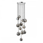 Dar MIK1250 Mikara 12 Light Cluster Pendant Polished Chrome Glass 2.5M