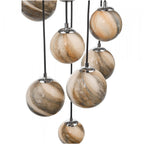 Dar MIK1250 Mikara 12 Light Cluster Pendant Polished Chrome Glass 2.5M