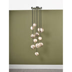 Dar MIK1250 Mikara 12 Light Cluster Pendant Polished Chrome Glass 2.5M