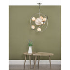 Dar MIK3450 Mikara 7 Light Pendant Polished Chrome Glass