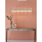Dar NAN6268 Nantes 5 Light Bar Pendant Polished Chrome Aluminium
