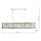 Dar NAN6268 Nantes 5 Light Bar Pendant Polished Chrome Aluminium