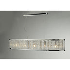Dar NAN6268 Nantes 5 Light Bar Pendant Polished Chrome Aluminium
