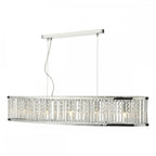 Dar NAN6268 Nantes 5 Light Bar Pendant Polished Chrome Aluminium
